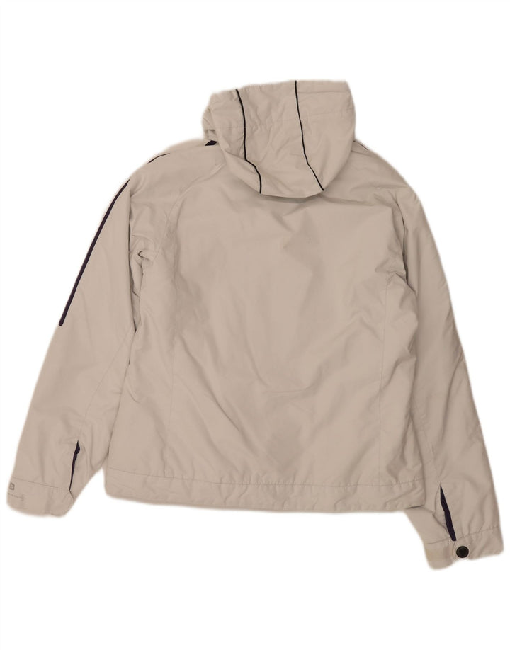 Brugi Womens Hooded Padded Jacket UK 14 Medium White Polyamide