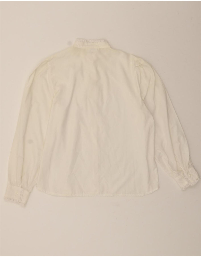 VINTAGE Womens Shirt Blouse UK 16 Large White Vintage Vintage and Second-Hand Vintage from Messina Hembry 