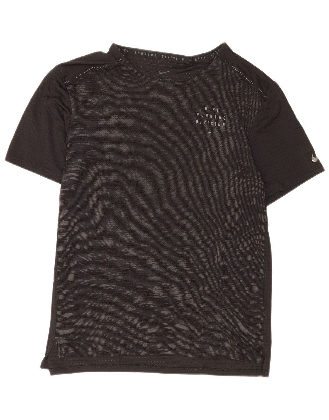 Nike Womens Dri Fit Abstract Pattern T-Shirt Top UK 14 Large Black