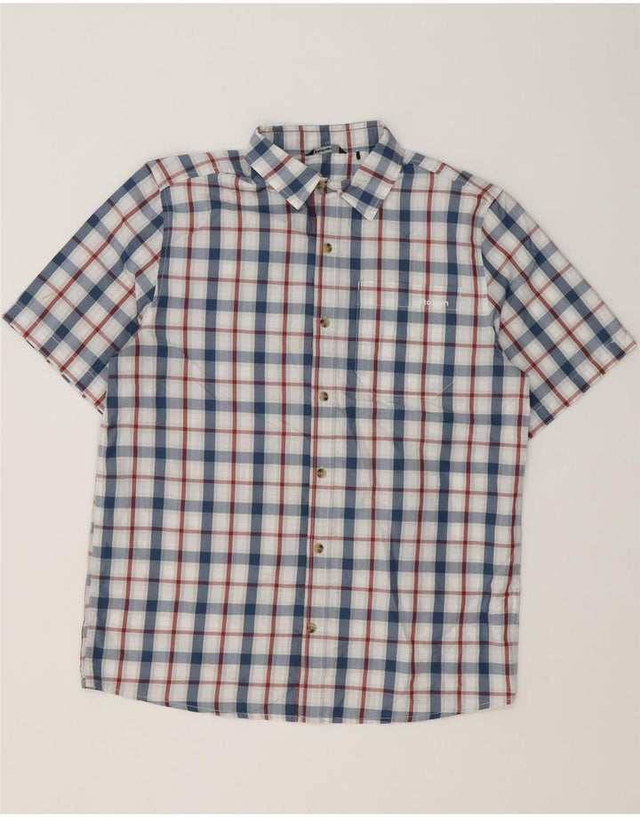 Rohan Mens Short Sleeve Shirt Small Blue Check Polyester