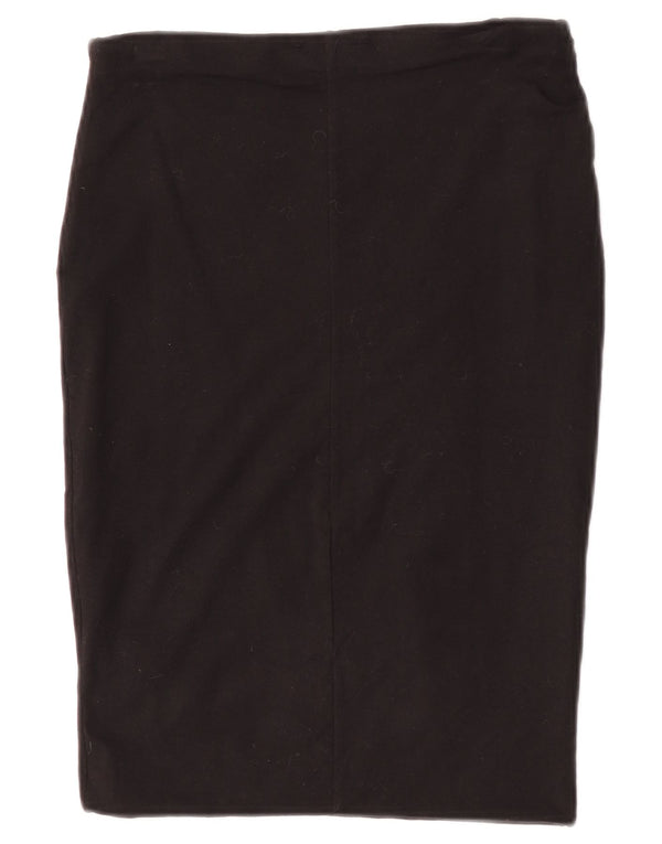 Zara Womens Pencil Skirt Medium W28  Black Cotton