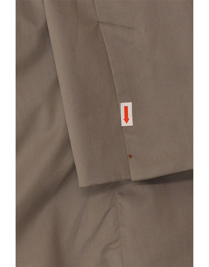 Armani Jeans Womens 2 Button Blazer Jacket US 14 XL Grey Cotton