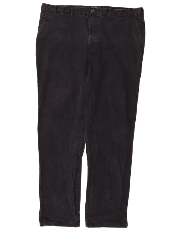 Marks & Spencer Mens Straight Regular Chino Trousers W42 L33 Navy Blue