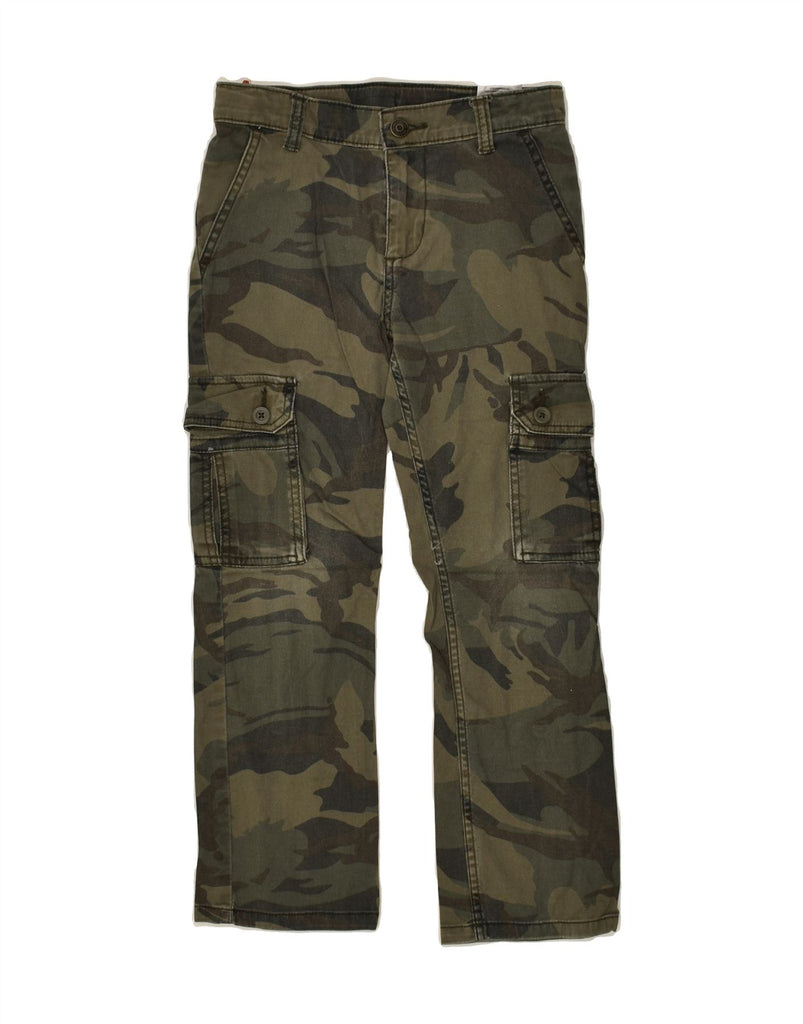 WRANGLER Boys Straight Casual Trousers 7-8 Years W24 L22  Khaki Camouflage | Vintage Wrangler | Thrift | Second-Hand Wrangler | Used Clothing | Messina Hembry 