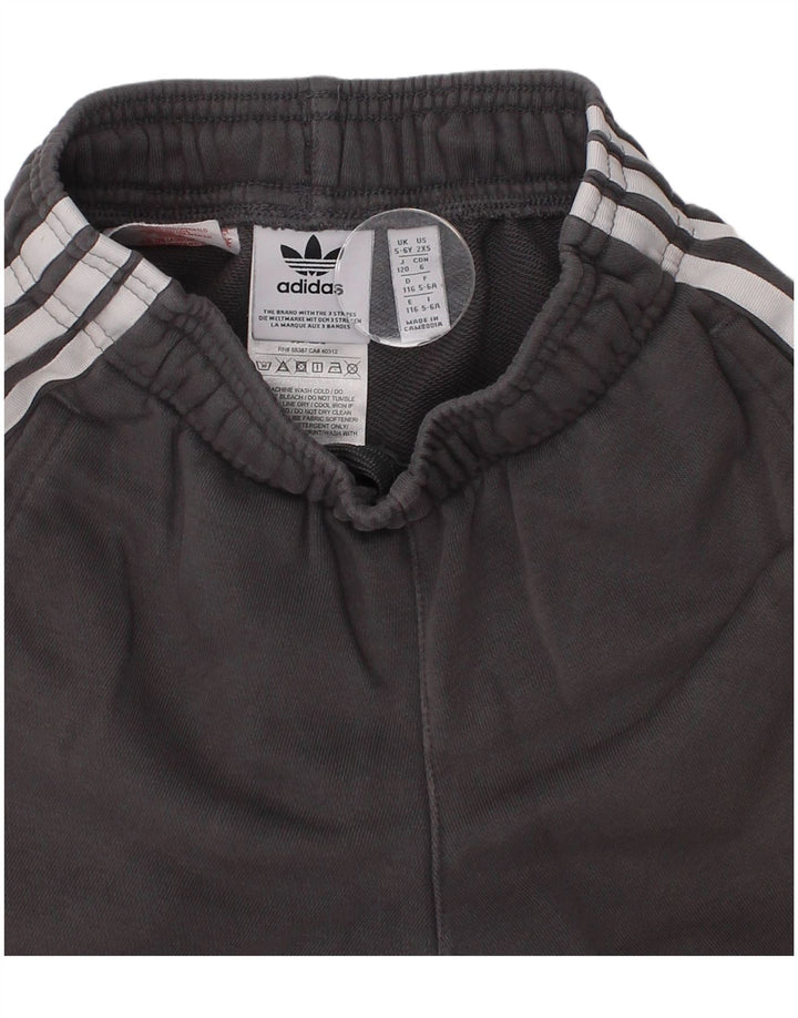 Adidas Boys Sport Shorts 5-6 Years Grey Cotton Sports