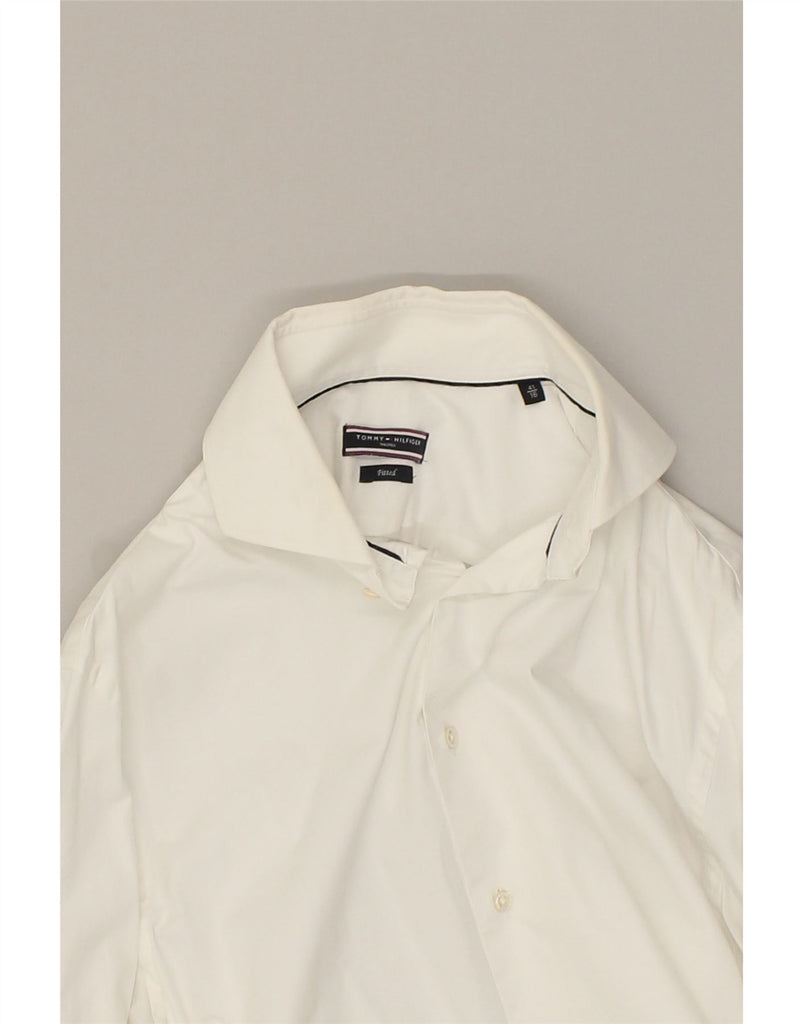 TOMMY HILFIGER Mens Formal Shirt Size 16 41 Large White Cotton | Vintage Tommy Hilfiger | Thrift | Second-Hand Tommy Hilfiger | Used Clothing | Messina Hembry 