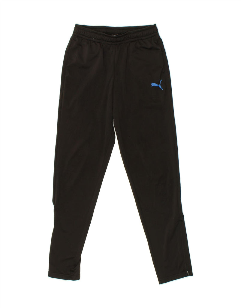 PUMA Boys Tracksuit Trousers 13-14 Years Black Polyester Vintage Puma and Second-Hand Puma from Messina Hembry 