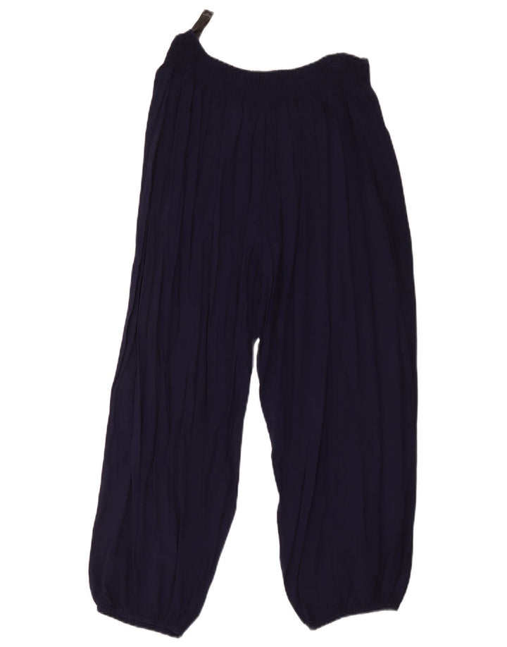 Marks & Spencer Womens Joggers Cropped Trousers Large W30 L23 Navy Blue