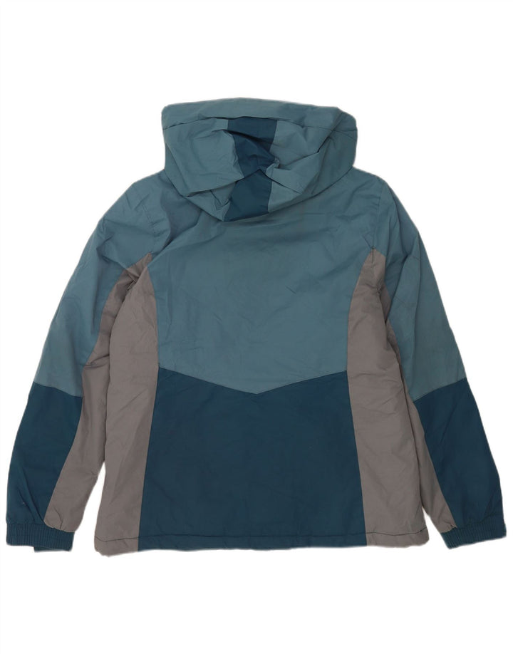 Mountain Warehouse Womens Hooded Ski Jacket UK 14 Large Blue Colourblock