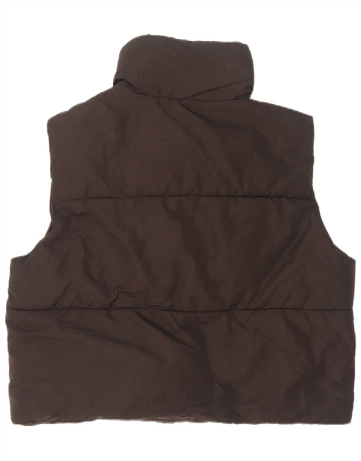 Zara Womens Oversized Padded Gilet UK 14 Medium Black Polyester