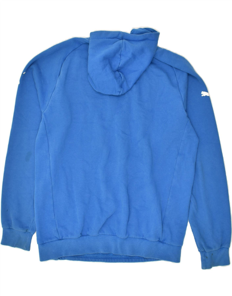 PUMA Mens Hoodie Jumper Large Blue Cotton | Vintage Puma | Thrift | Second-Hand Puma | Used Clothing | Messina Hembry 