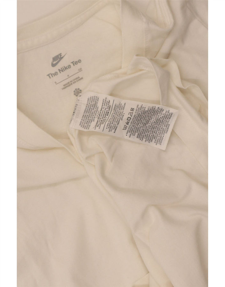 Nike Womens T-Shirt Top UK 10 Small White Cotton