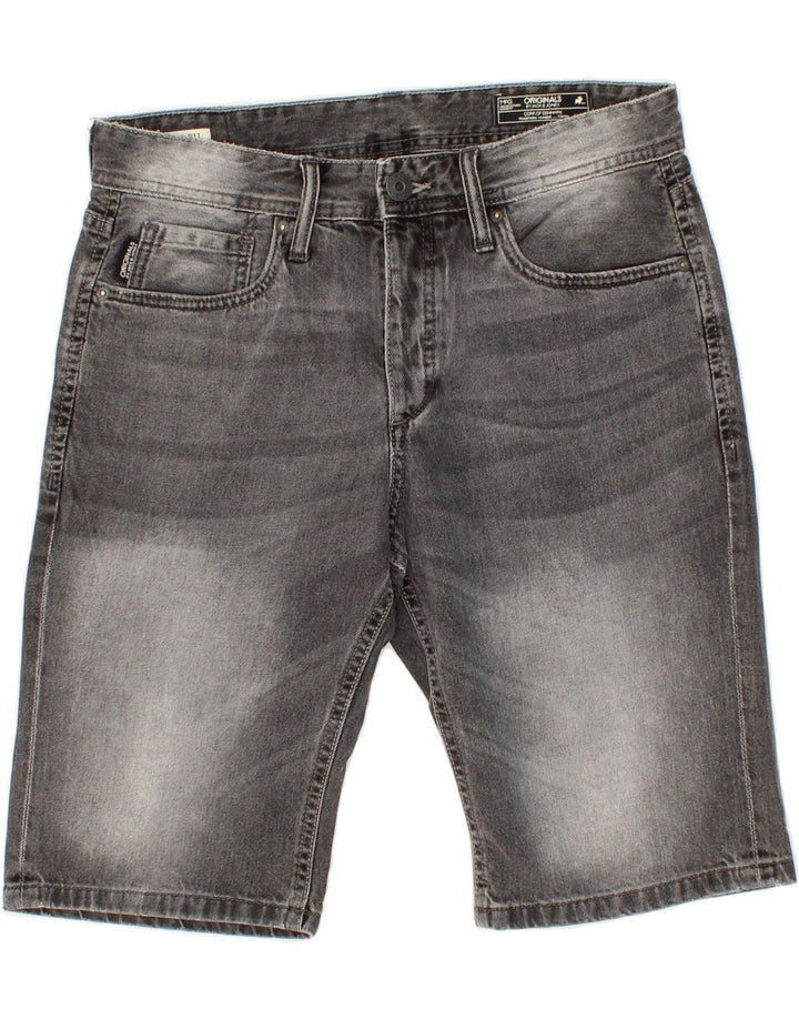 JACK & JONES Mens Denim Shorts Small W30  Grey Cotton Vintage Jack & Jones and Second-Hand Jack & Jones from Messina Hembry 