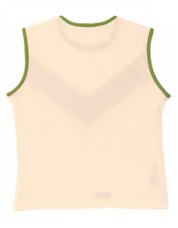 Puma Womens Vest Top UK 14 Large White Colourblock Cotton
