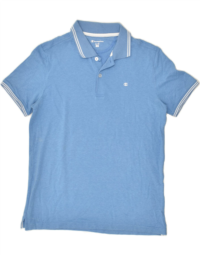 CHAMPION Mens Easy Fit Polo Shirt Medium Blue Vintage Champion and Second-Hand Champion from Messina Hembry 