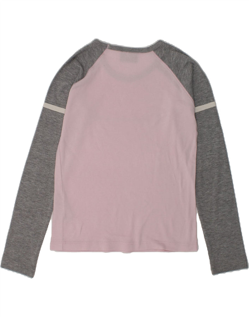 CHAMPION Girls Graphic Top Long Sleeve 9-10 Years Pink Colourblock Cotton | Vintage Champion | Thrift | Second-Hand Champion | Used Clothing | Messina Hembry 