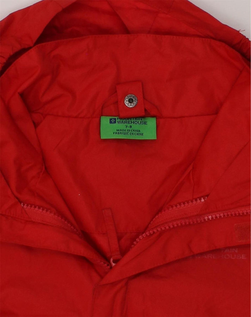 MOUNTAIN WAREHOUSE Boys Hooded Rain Jacket 7-8 Years Red Polyester | Vintage Mountain Warehouse | Thrift | Second-Hand Mountain Warehouse | Used Clothing | Messina Hembry 