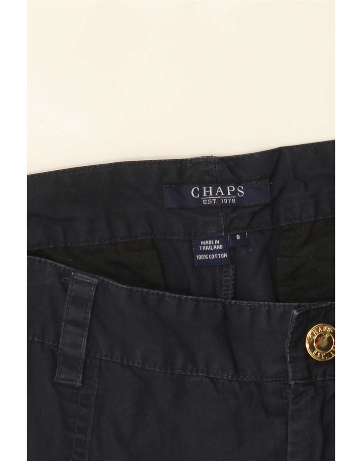 Chaps Womens Straight Capri Cargo Trousers US 8 Medium W32 L21 Navy Blue