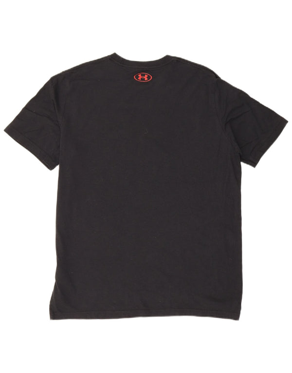 Under Armour Mens Graphic T-Shirt Top Large Black Cotton