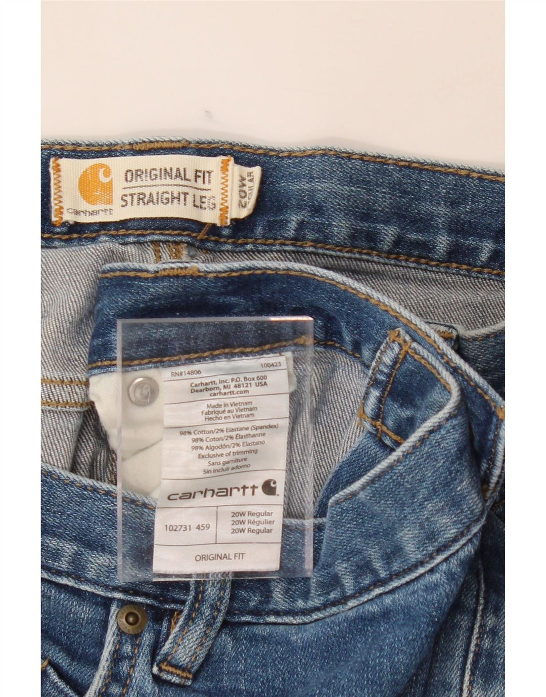 CARHARTT Womens Plus Size Straight Jeans US 20 2XL W42 L30 Blue Vintage Carhartt and Second-Hand Carhartt from Messina Hembry 
