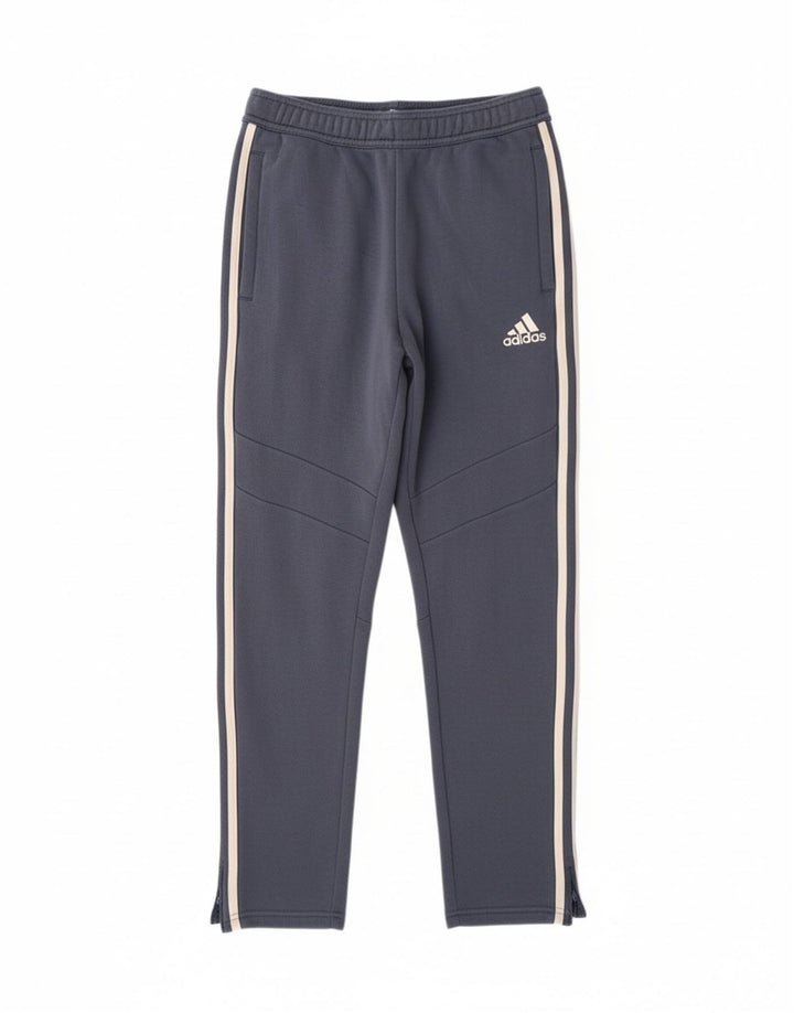 ADIDAS Womens Tracksuit Trousers UK 10 Small Blue Cotton