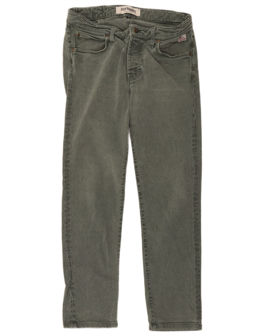 Roy Rogers Mens Straight Jeans W34 L28 Green Lyocell