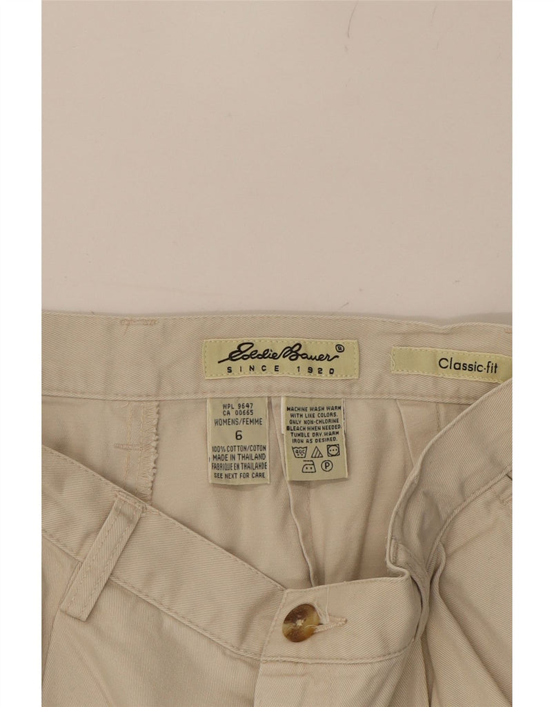 EDDIE BAUER Womens Classic Fit Pegged Chino Shorts US 6 Medium W28  Beige Vintage Eddie Bauer and Second-Hand Eddie Bauer from Messina Hembry 