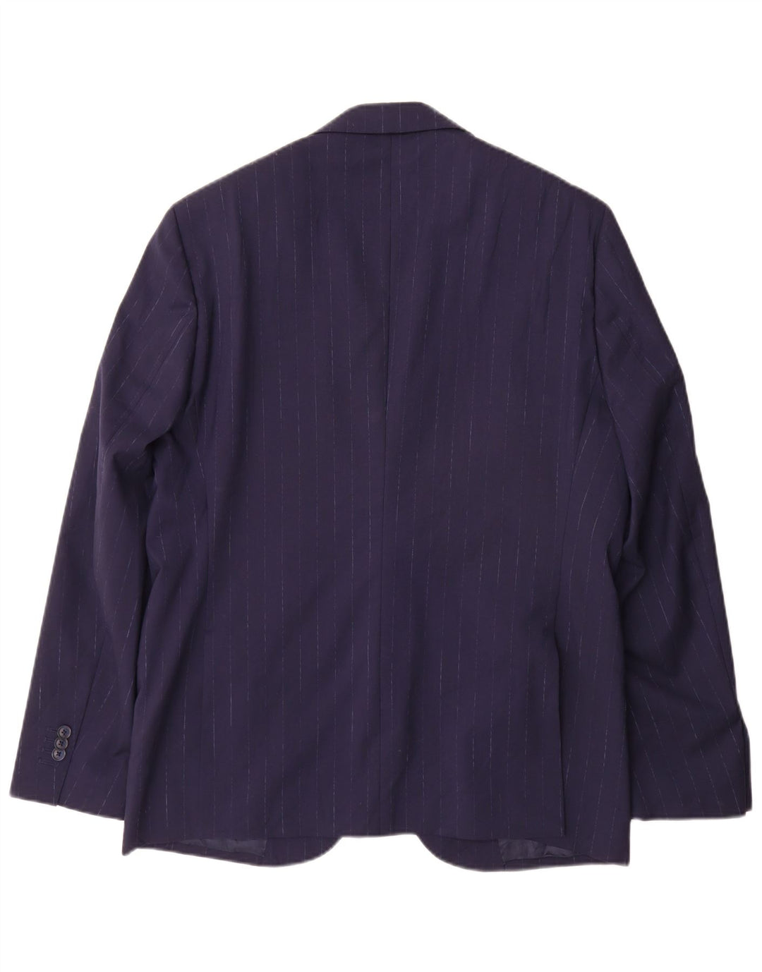 Boggi Mens 2 Button Blazer Jacket IT 52 XL Navy Blue Pinstripe Wool