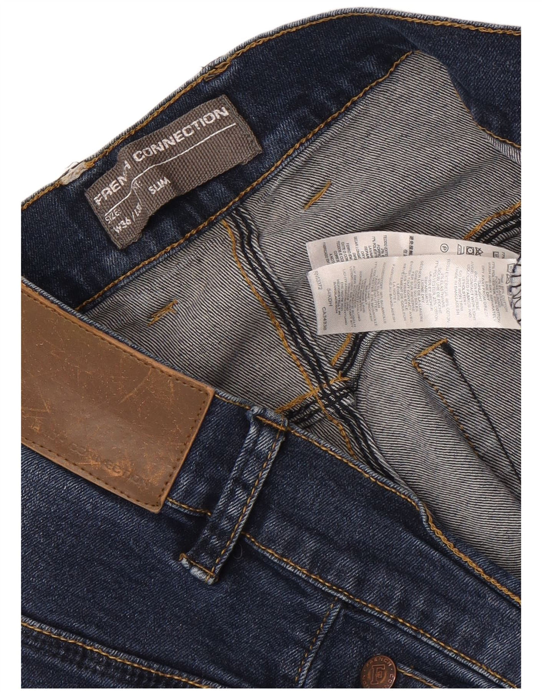 French Connection Mens Slim Jeans W36 L32  Blue Cotton