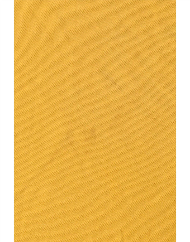 Benetton Mens Polo Shirt Large Yellow Cotton