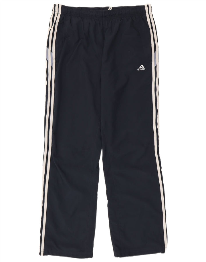 Adidas Mens Tracksuit Trousers Medium  Navy Blue Polyester