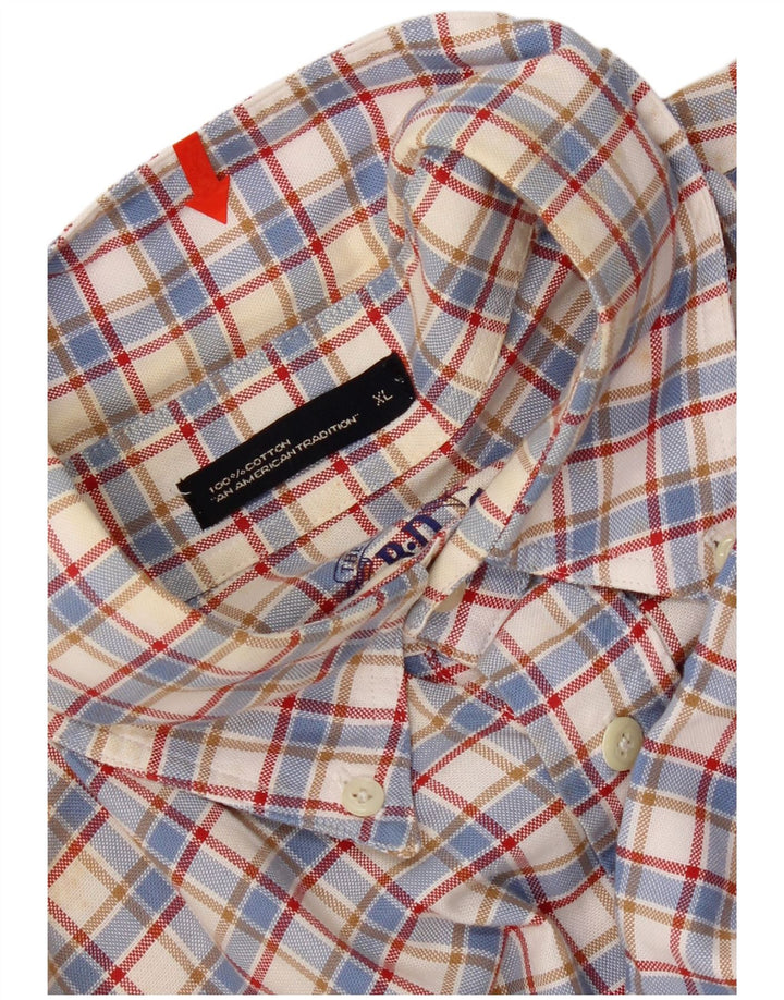 B.D. Baggies Mens Flannel Shirt XL Blue Check Cotton