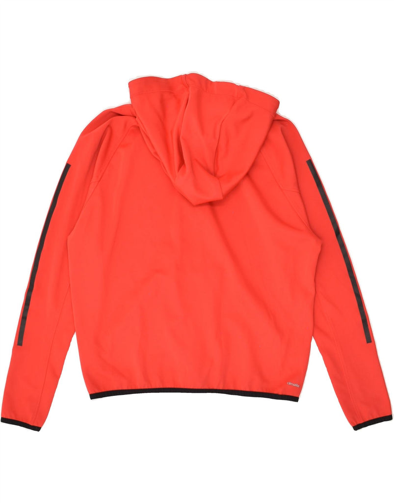 ADIDAS Womens Climalite Zip Hoodie Sweater UK 12/14 Medium Red Vintage Adidas and Second-Hand Adidas from Messina Hembry 