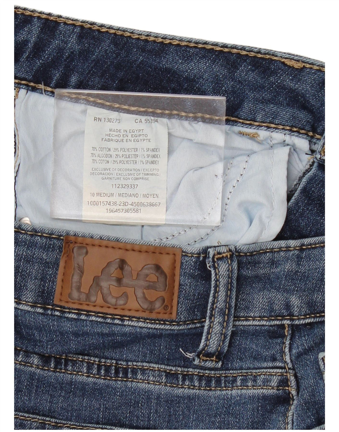 LEE Womens Capri Jeans US 10 Large W30 L21 Blue Cotton