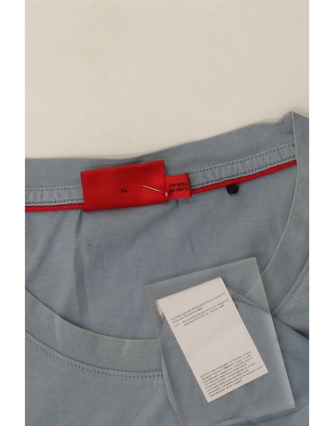 Hugo Boss Mens T-Shirt Top XL Blue Cotton