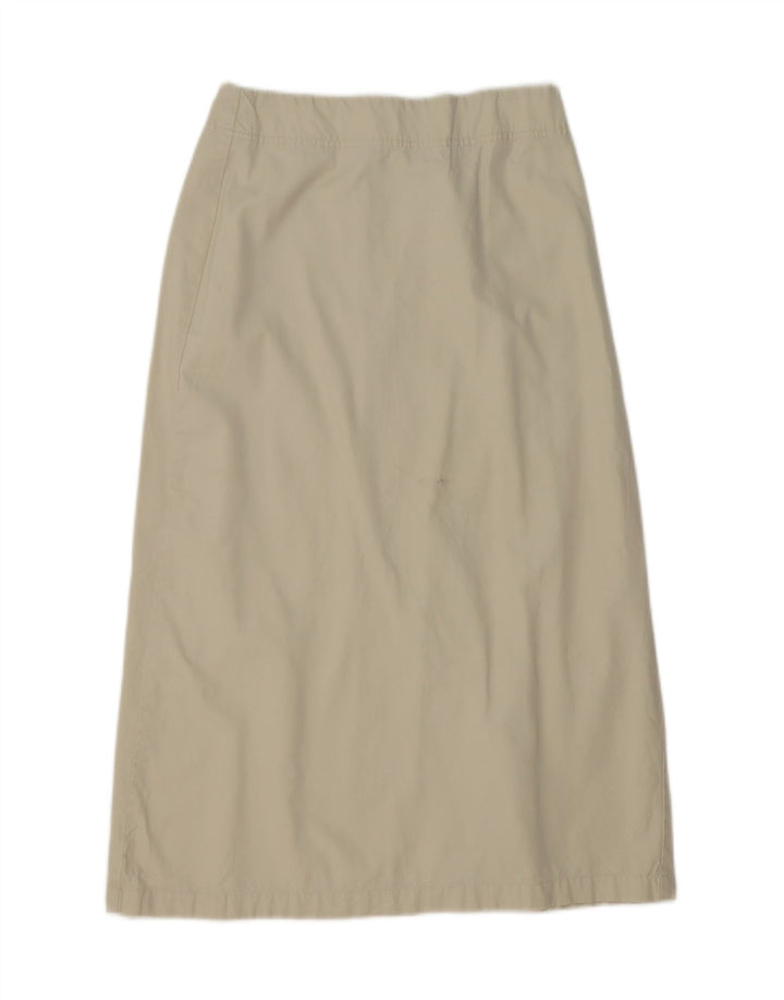 EDDIE BAUER Womens Maxi A-Line Skirt US 4 Small W28 Beige Cotton Vintage Eddie Bauer and Second-Hand Eddie Bauer from Messina Hembry 