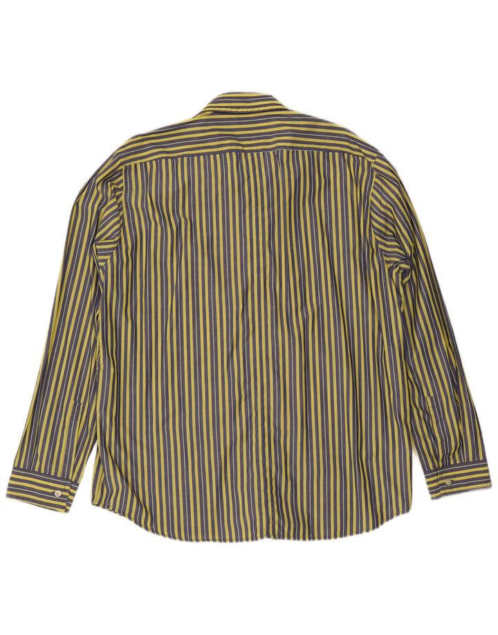 Hugo Boss Mens Shirt 2XL Yellow Striped Cotton