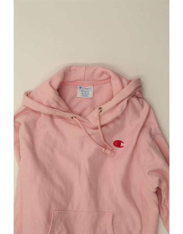 CHAMPION Womens Hoodie Jumper UK 14 Medium Pink Cotton Vintage Champion and Second-Hand Champion from Messina Hembry 