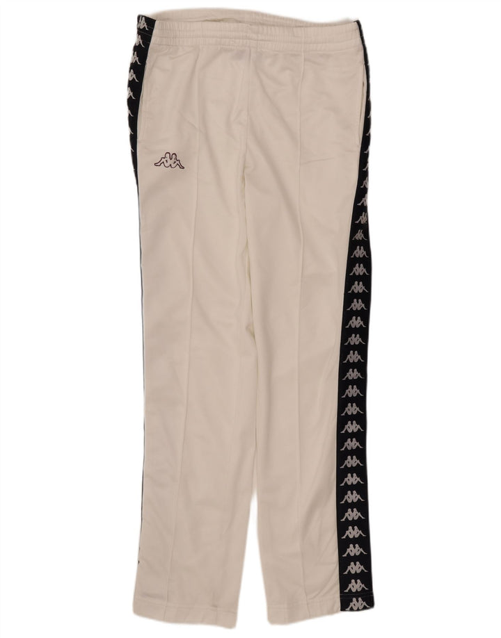 Kappa Mens Graphic Tracksuit Trousers Small  White Colourblock Polyester
