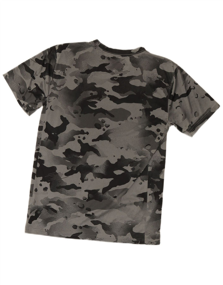 Nike Mens Dri Fit T-Shirt Top Small Grey Camouflage Polyester