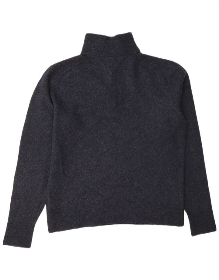 Tommy Hilfiger Mens Zip Neck Jumper Sweater 2XL Navy Blue Wool
