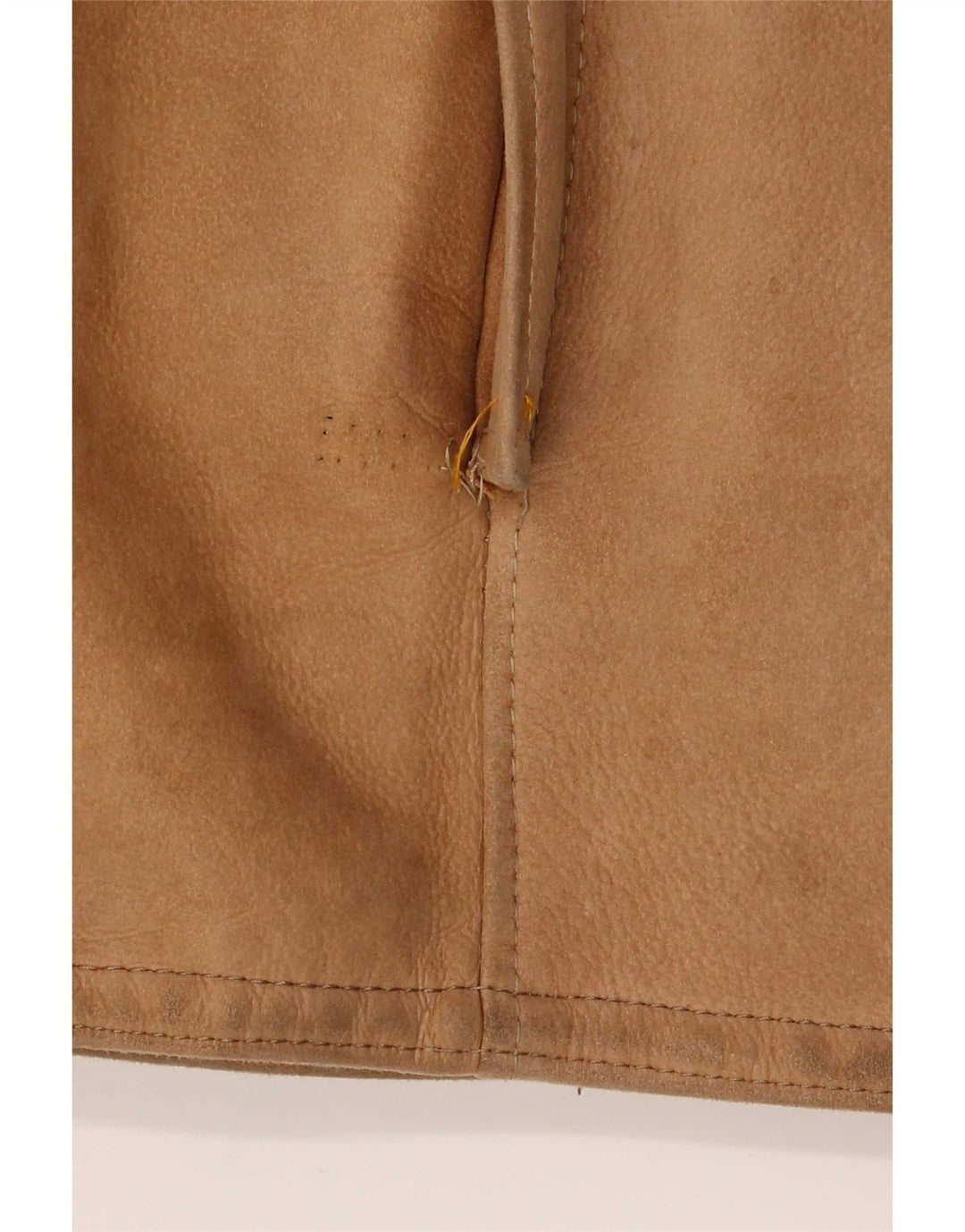 Vintage Womens Hooded Shearling Jacket UK 12 Medium Beige