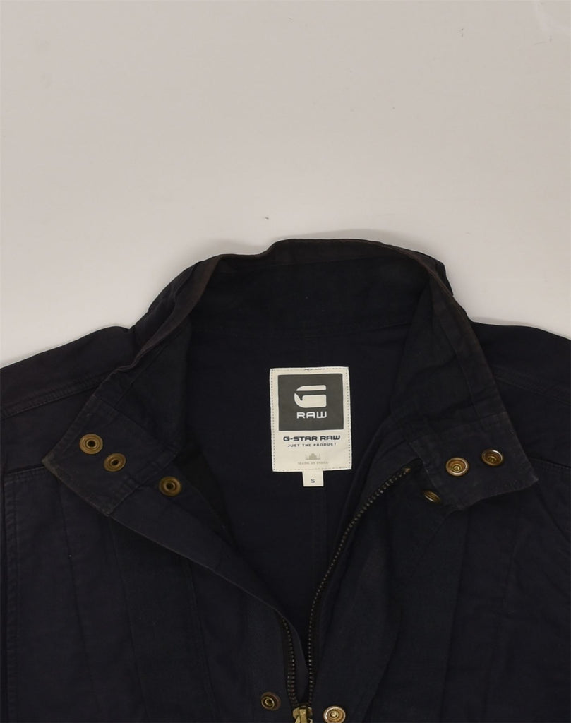 G-STAR Mens Bomber Jacket UK 36 Small Navy Blue Cotton | Vintage G-Star | Thrift | Second-Hand G-Star | Used Clothing | Messina Hembry 