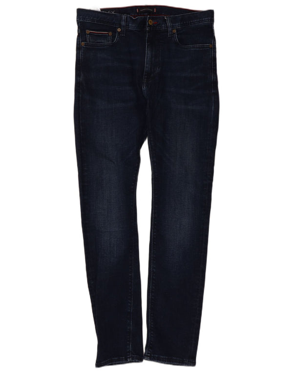 Tommy Hilfiger Mens Bleecker Slim Jeans W30 L30 Navy Blue Cotton