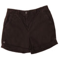 Marks & Spencer Womens Chino Shorts UK 12 Medium W32 Black Cotton
