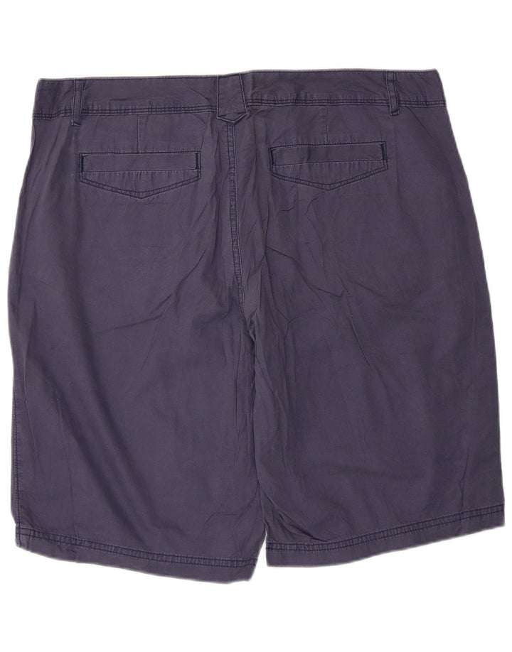 Eddie Bauer Womens Chino Shorts US 16 2XL W40  Navy Blue Cotton