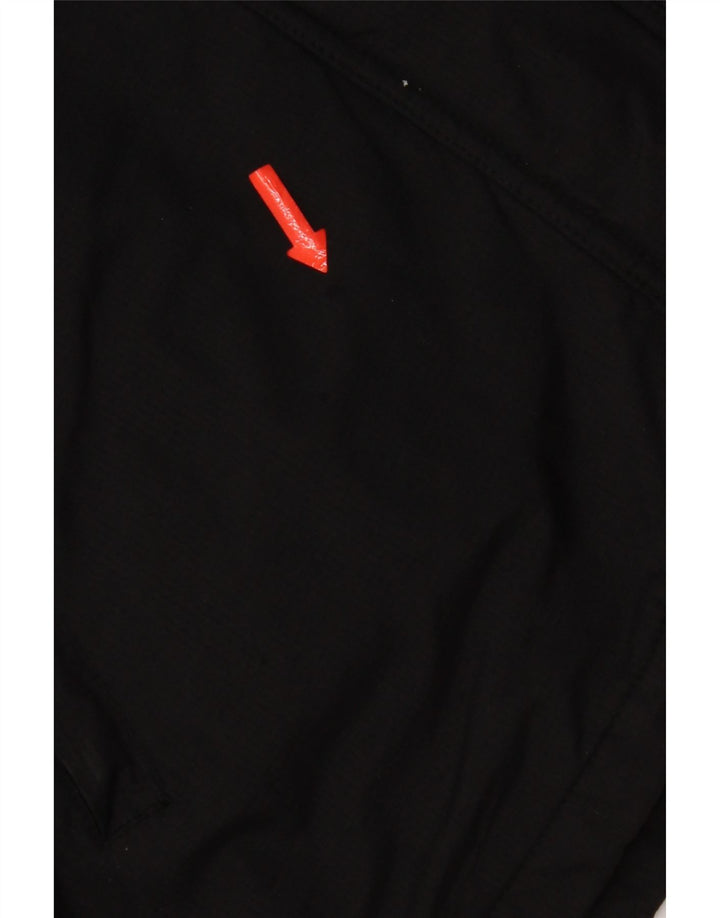 Superdry Womens Hooded Windbreaker Jacket UK 16 Large Black Nylon