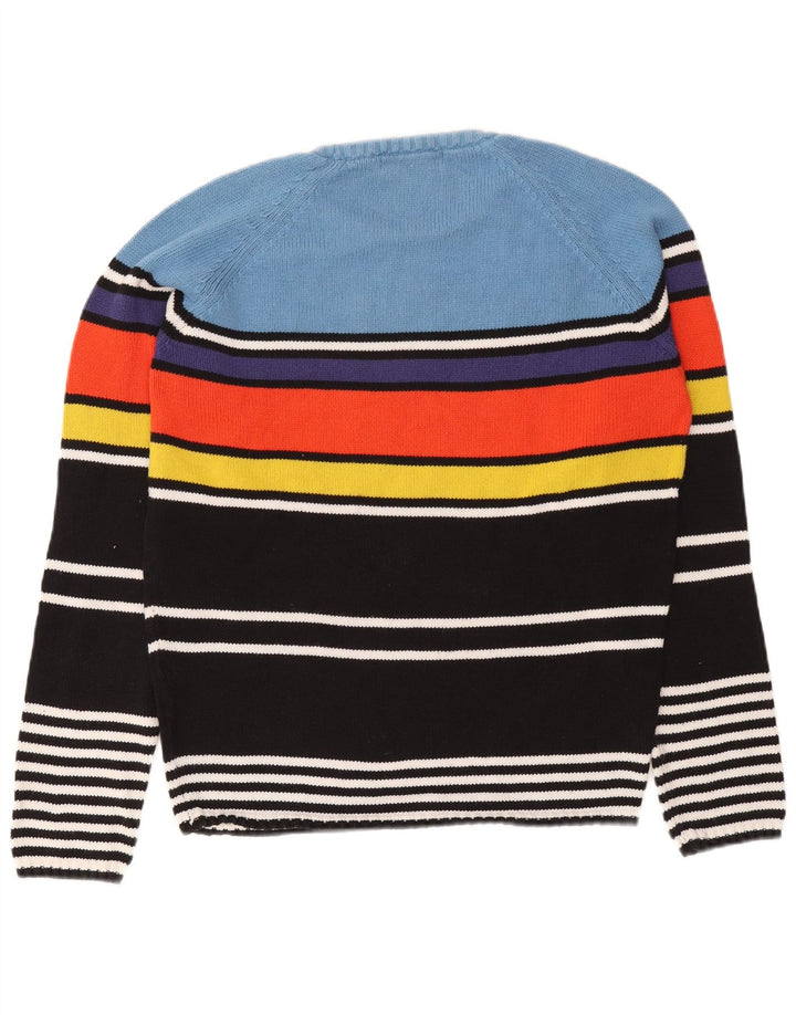 Zara Mens Crew Neck Jumper Sweater Large Multicoloured Striped