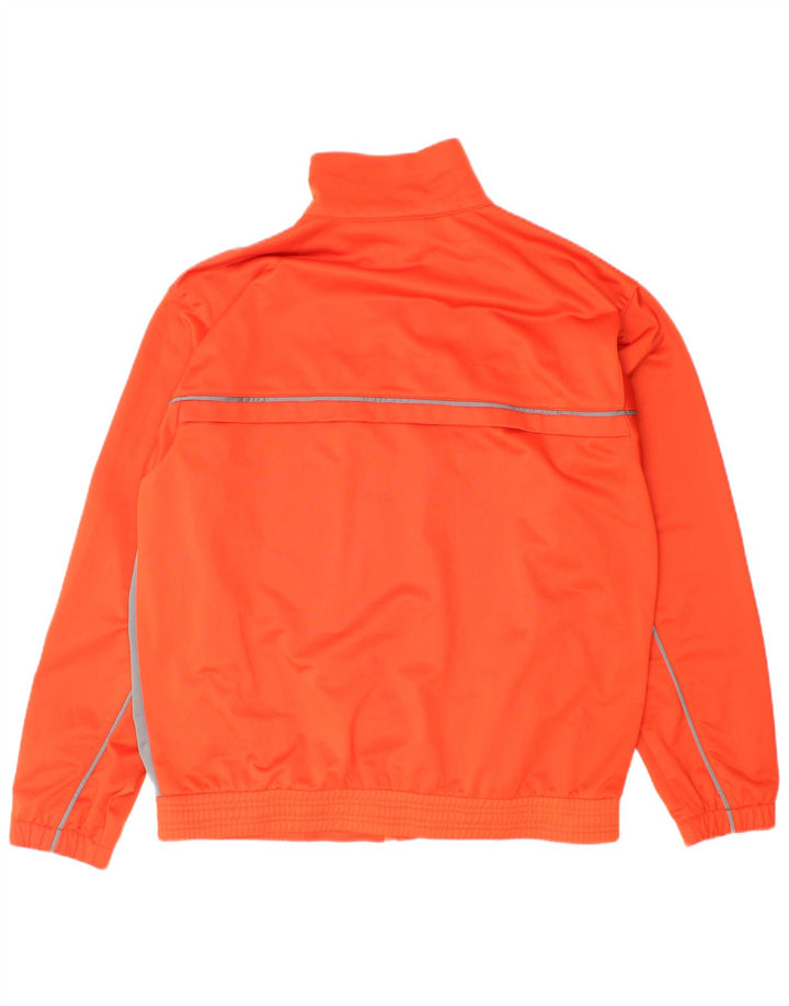 Asics Mens Tracksuit Top Jacket Medium Orange Colourblock Polyester
