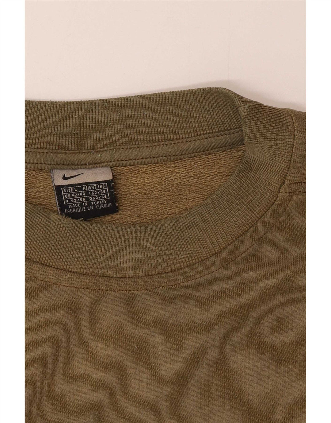 Nike Mens Graphic Sweatshirt Jumper UK 42/44 Large Khaki